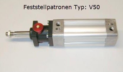 Feststellpatrone Typ V50 im Schnittbild